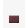 Cartier Must De  Grained-leather And Stainless Steel Card Holder In Burgundy