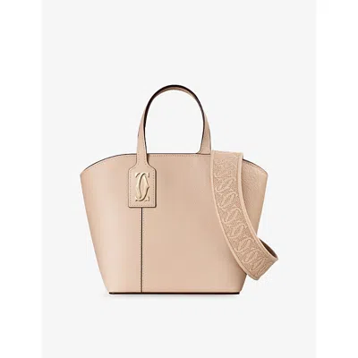 Cartier Womens C De  Mini Leather Tote Bag In Beige