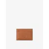 Cartier Womens Must De  Leather Double Card Holder In Caramel