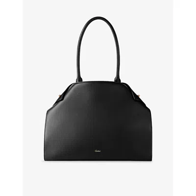Cartier Womens  Clash Large Leather Tote Bag In Black