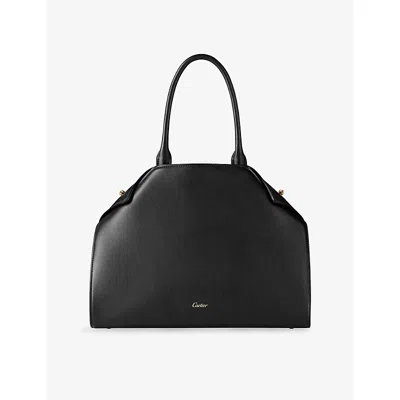 Cartier Womens  Clash Small Leather Tote Bag In Black