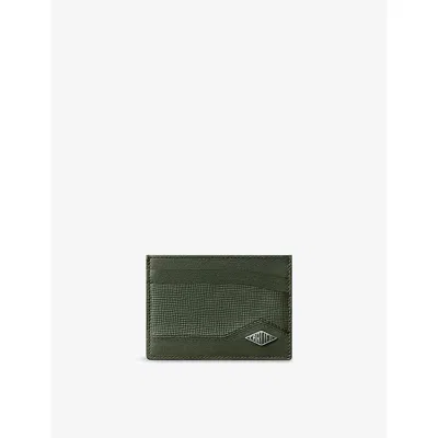 Cartier Womens  Losange Double Leather Card Holder In Forest Green