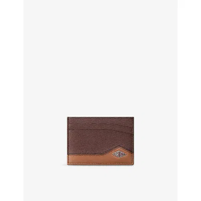 Cartier Womens  Losange Double Leather Card Holder In Truffle