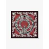 Cartier Womens Burgundy Panthère Reissue Graphic-print Silk-twill Scarf In Burgundy