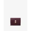 Cartier Womens Grape C De  Mini Leather Wallet In Brown