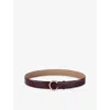 Cartier Womens Grape Panthère C De  Large Leather Belt In Purple