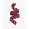 Cartier Womens Grape Panthère Dots Bandeau Printed Silk-twill Scarf In Red