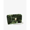 Cartier Womens Green Panthère De  Chain Pouch Pleated Velvet Shoulder Bag In Green