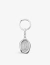 Cartier Grey Double C De Logo-embossed Stainless-steel Keyring In Grey