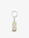 Cartier Grey Santos De Engraved Stainless-steel Keyring In Grey