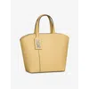 Cartier Womens Mimosa Yellow C De  Mini Leather Tote Bag