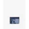 Cartier Womens Must De  Double Leather Card Holder In Blue