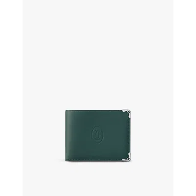 Cartier Womens Pine Green Must De  Leather Card Wallet