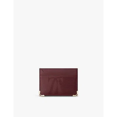 Cartier Womens Burgundy Must De  Leather Cardholder