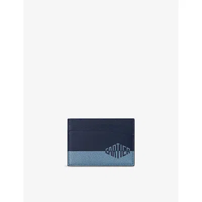 Cartier Womens Navy  Losange Shadow Double Leather Card Holder