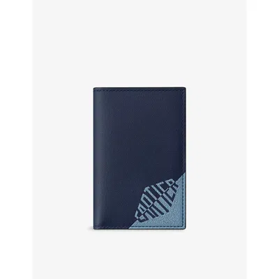 Cartier Womens Navy  Losange Shadow Leather Card Holder