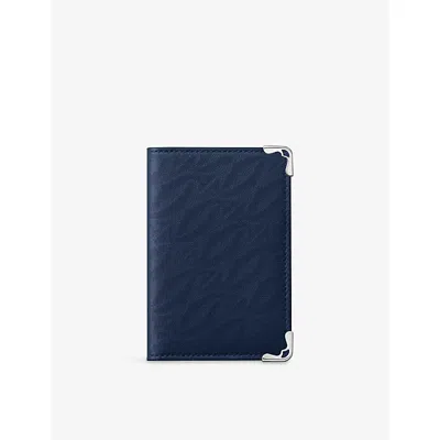 Cartier Womens Navy Must De  Leather Card Holder