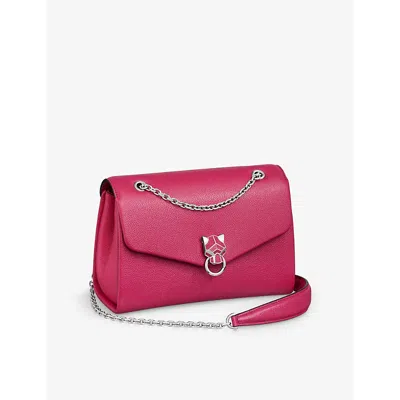 Cartier Womens Red Panthère De  Chain Mini Leather Shoulder Bag