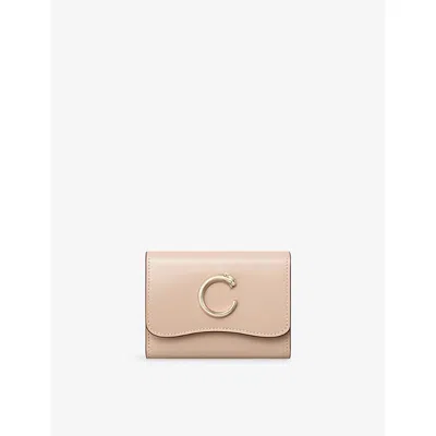 Cartier Womens Beige Panthère De  Mini Leather Wallet In Sand