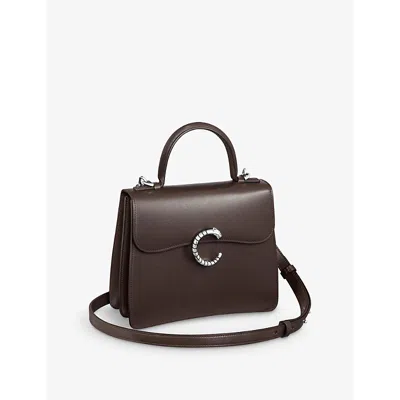 Cartier Womens Brown Panthère De  Small Leather Top-handle Bag