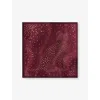 Cartier Womens Grape Panthère Dots Printed Silk-twill Scarf In Red