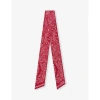 CARTIER CARTIER WOMEN'S RED DOUBLE C DE GRAPHIC-PRINT SILK-TWILL SCARF