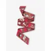 Cartier Womens Red Precious Address Bandeau Silk-twill Scarf In Red