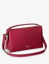 Cartier Womens Ruby Trinity Mini Leather Shoulder Bag In Ruby