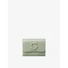 Cartier Womens Sage Green Panthère De  Mini Leather Wallet In Sage Green