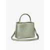 Cartier Small Leather Embossed Panthère De  Top-handle Bag In Sage Green