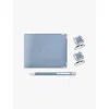 Cartier Womens Grey-blue Santos De  Cufflinks, Pen And Wallet Set In Grey-blue