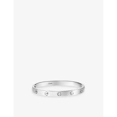 Cartier Womens White Gold Love Classic 18ct White-gold Bracelet