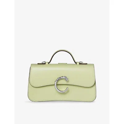 Cartier Womens Yellow Panthère De  Nano Leather Top-handle Bag