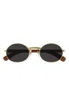 Cartier Wood-detail Sunglasses In 金色