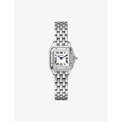 CARTIER WSPN0012 PANTHÈRE DE CARTIER MINI STAINLESS-STEEL QUARTZ WATCH