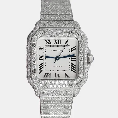 Pre-owned Cartier Wssa0029 Automatic Women's Wristwatch 35.1 Mm In White