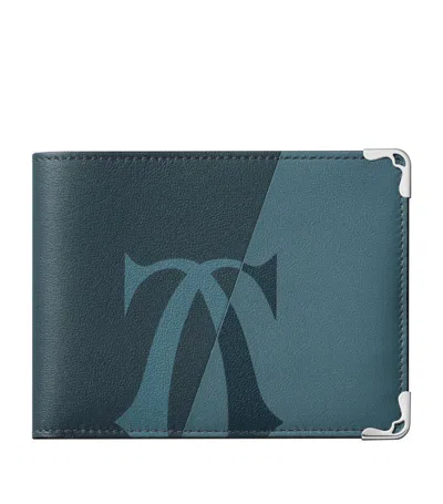 Cartier Xl Logo Bifold Wallet In Blue
