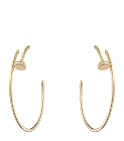 Cartier Yellow Gold And Diamond Juste Un Clou Earrings