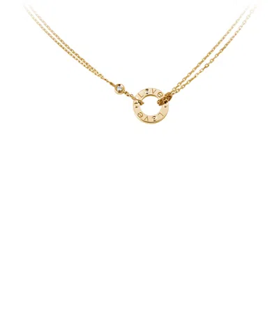 Cartier Yellow Gold And Diamond Love Double Chain Necklace