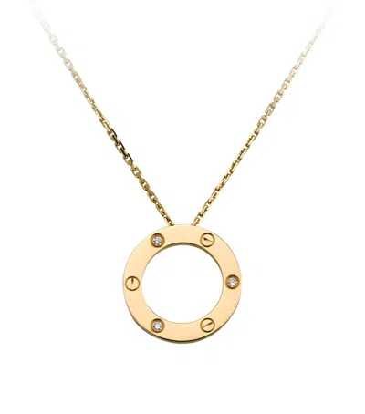 Cartier Yellow Gold And Diamond Love Necklace