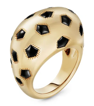 Cartier Yellow Gold And Onyx Panthère De  Ring