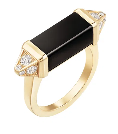 Cartier Yellow Gold, Diamond And Onyx Les Berlingots De  Ring