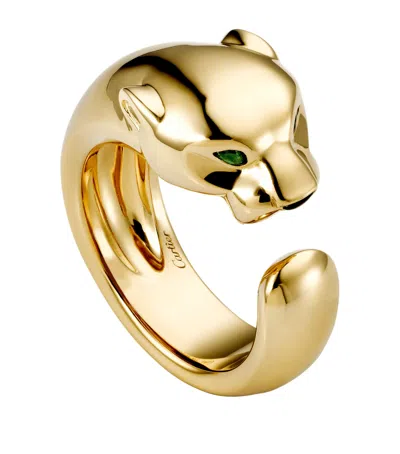 Cartier Yellow Gold Massai Panthère De  Ring In Gray