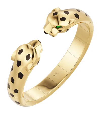 Cartier Yellow Gold, Tsavorite Garnet And Onyx Panthère De  Bangle