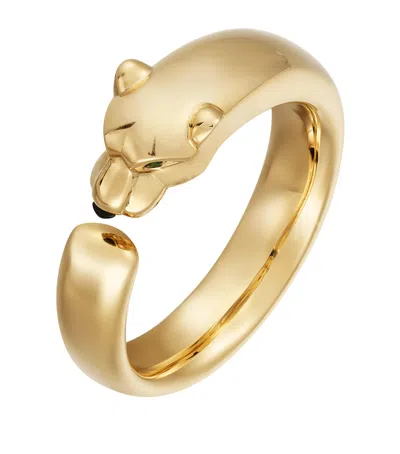 Cartier Yellow Gold, Tsavorite Garnet And Onyx Panthère De  Ring
