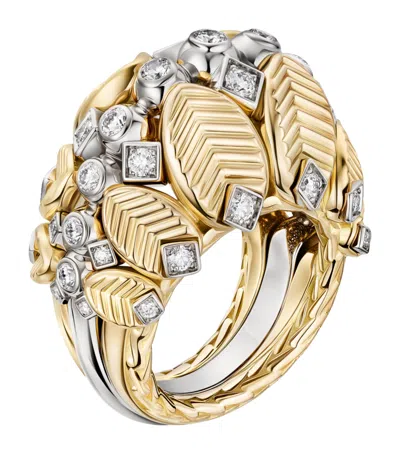 Cartier Yellow Gold, White Gold And Diamond Grain De Café Ring