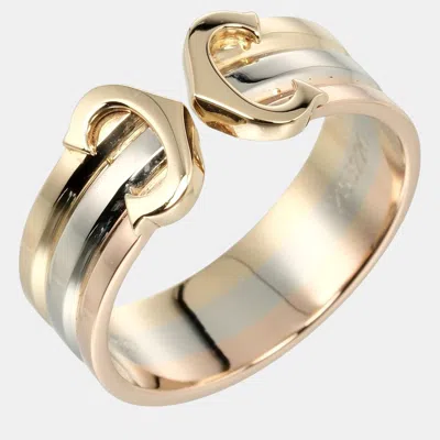 Pre-owned Cartier Yellow White Rose Gold C2 Ring Us 5