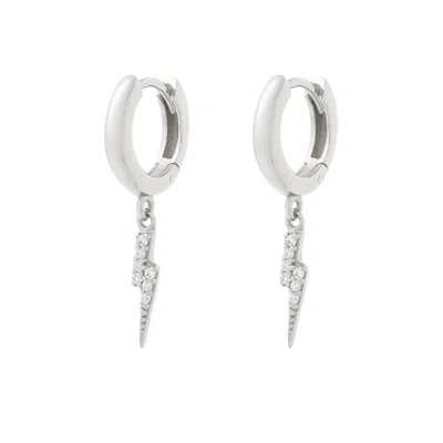 Cartilage Cartel Women's Bolt Huggie Hoops Silver