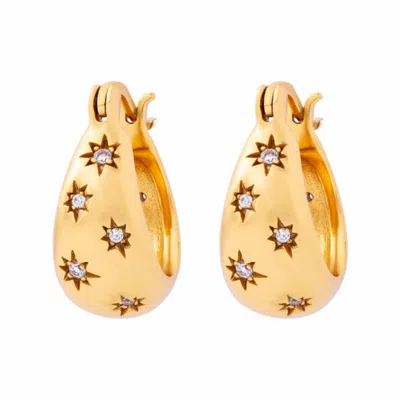 Cartilage Cartel Women's Celestial Dome Hoops Gold