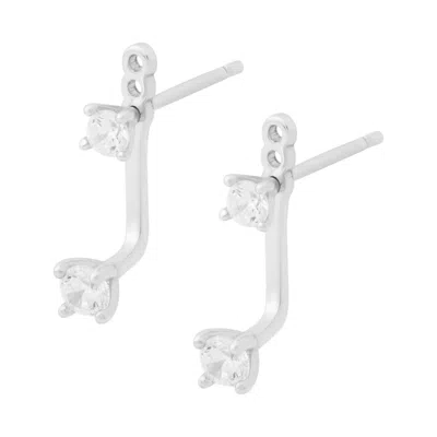 Cartilage Cartel Women's Crystal Ear Jacket Silver